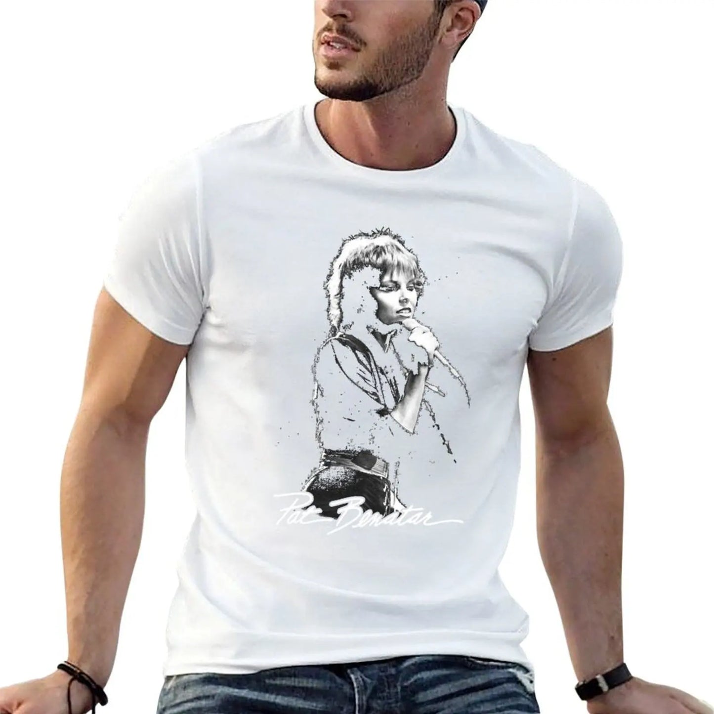 72 chemise graphique chemises homme de créateur T-Shirt T PAT BENATAR t