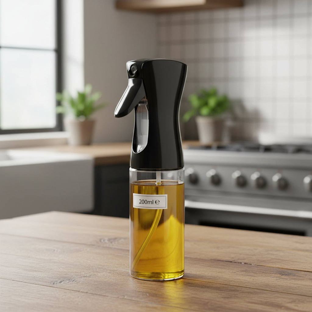 2-in-1 Oil Sprayer & Brush Bottle – 200ml / 300ml / 500ml Kitchen Oil Mister for Cooking, Baking & BBQ