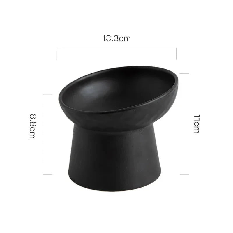 Nordic Ceramic Elevated Pet Bowl – Raised Food & Water Bowl for Cats & Dogs