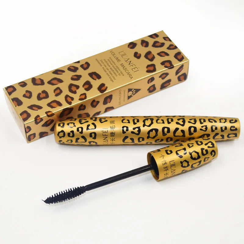 Mascara nouveau Leopard fibres de soie noir waterproof volumisant et allongeant cils recourbés longue tenue