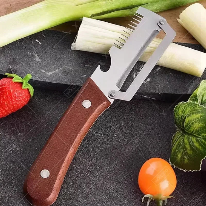 Multifunction Kitchen Peeler – Stainless Steel Vegetable Peeler, Fruit Paring Knife & 2-in-1 Bottle Opener