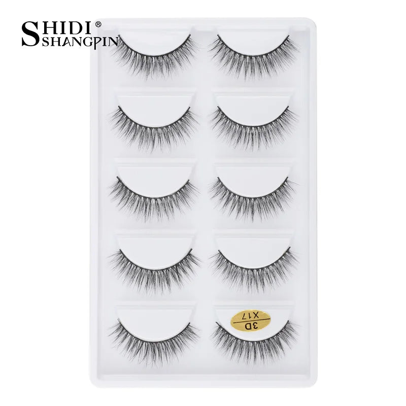3 à 5 paires – Cils en vison 3D naturels, longs et doux, courts – Faux cils faits main, outil de maquillage pour extension de cils