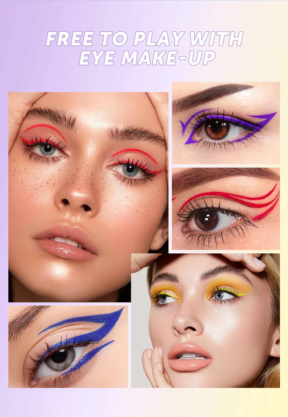 Crayon Eyeliner Ultra-Fin — waterproof, longue tenue, texture lisse, 12 couleurs vives, haute pigmentation, maquillage des yeux