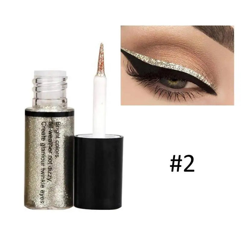 Eyeliner Liquide – Perle Brillante, Fard à Paupières Lumineux, Longue Tenue, Stylo Eyeliner et Highlighter, Outils de Maquillage des Yeux