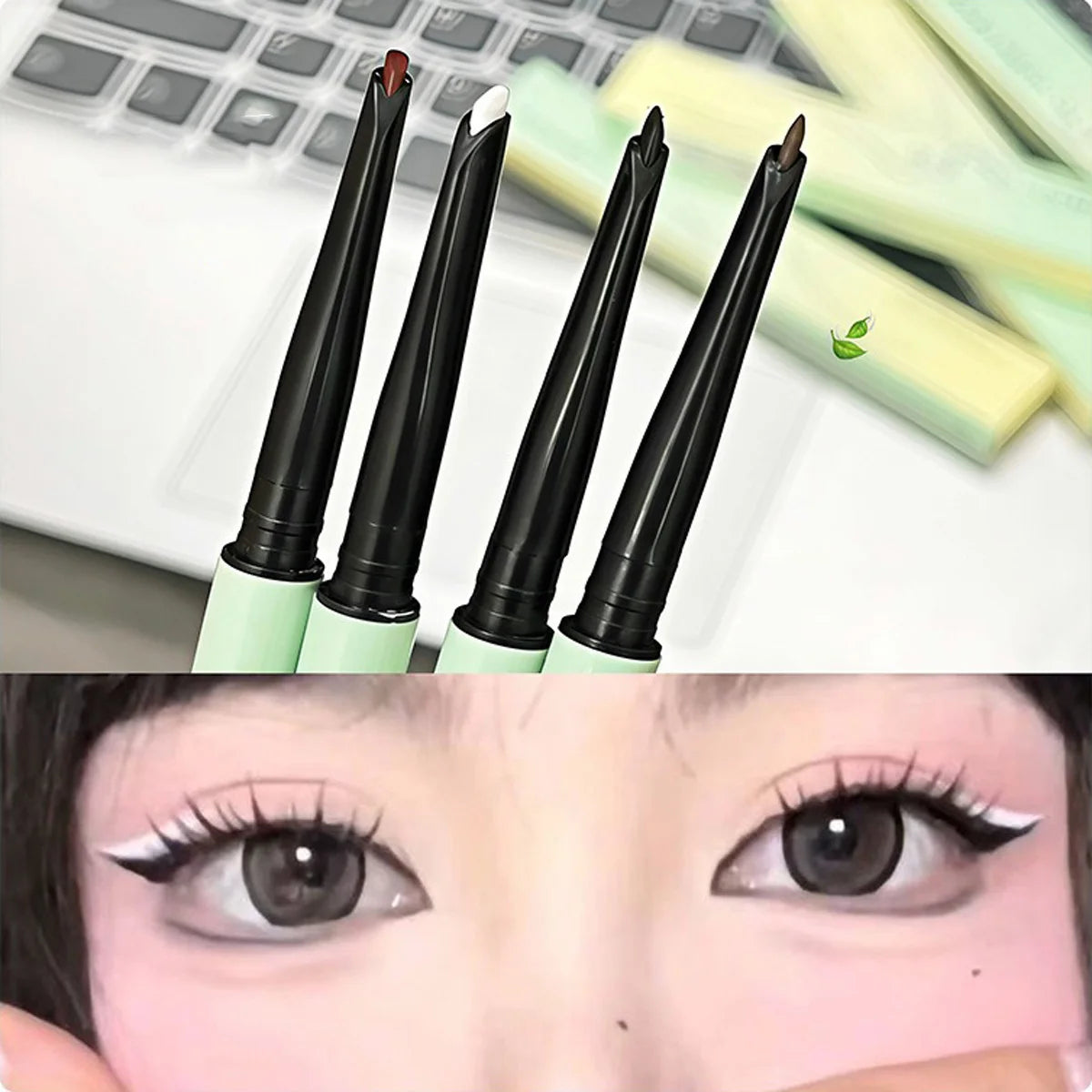 1 Pièce Crayon Gel Eyeliner– Texture Lisse, Longue Tenue, Mat, Waterproof, Séchage Rapide, Maquillage Coréen