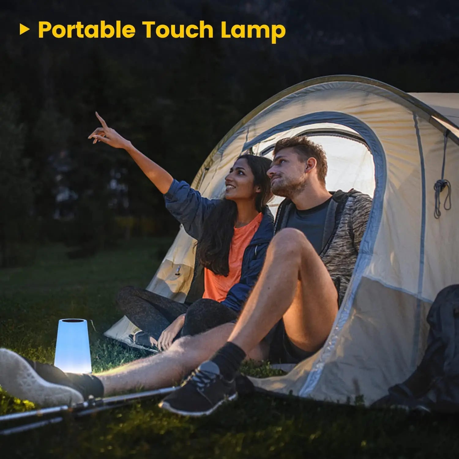 13-Color RGB Night Light – Rechargeable Touch Lamp with Remote Control