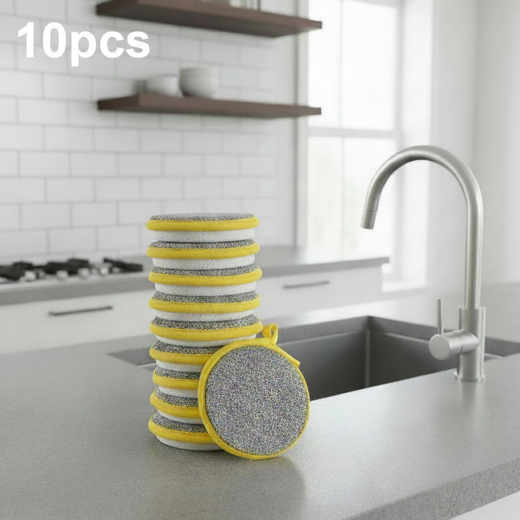Reusable Double-Sided Dishwashing Sponges – Kitchen Cleaning Sponge Set