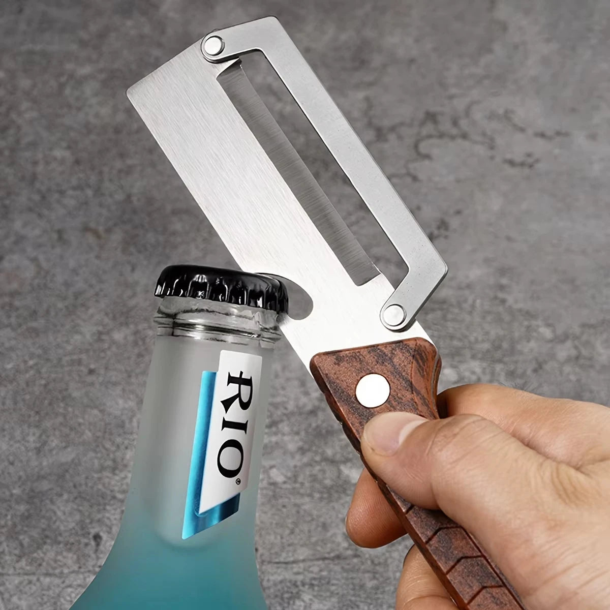 Multifunction Stainless Steel Peeler with Wooden Handle – Durable Fruit & Vegetable Peeling and Slicing Tool