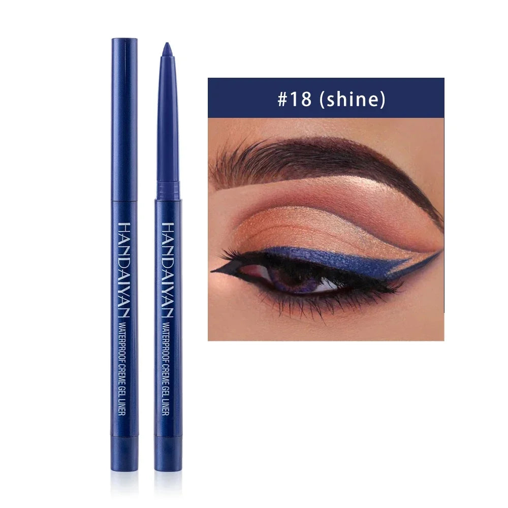 Crayons eye-liner crème 20 couleurs, mats, faciles à appliquer, maquillage yeux, blanc, jaune, bleu, violet