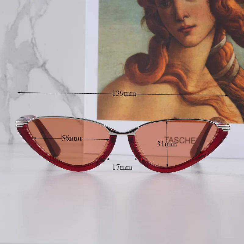 « Lunettes de soleil Femme – Cat Eye Noir & Or, Luxe 2025 »