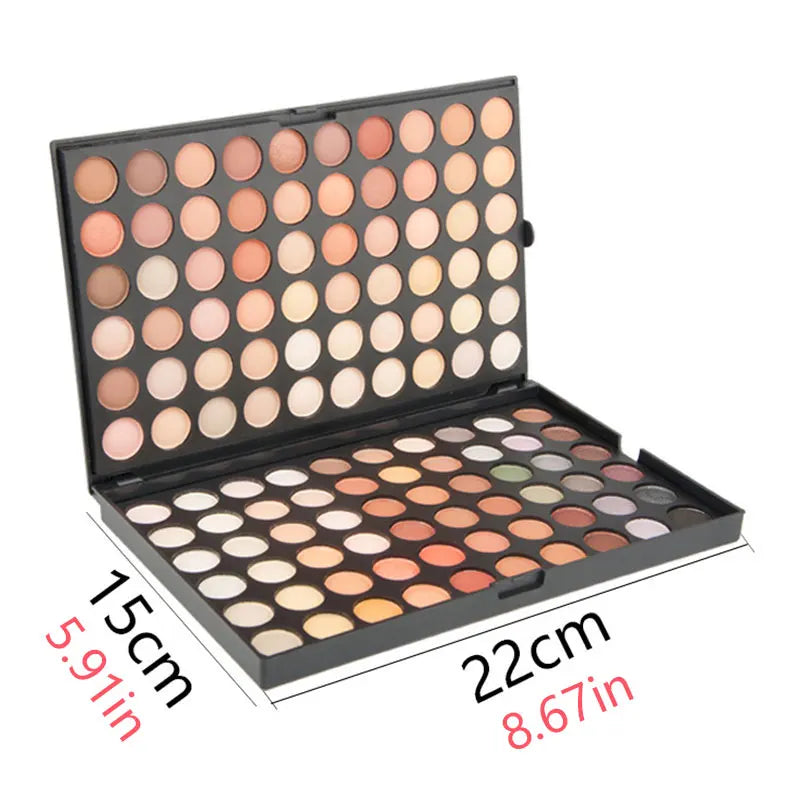 Palette fards à paupières 120 couleurs waterproof mat et pailleté longue tenue