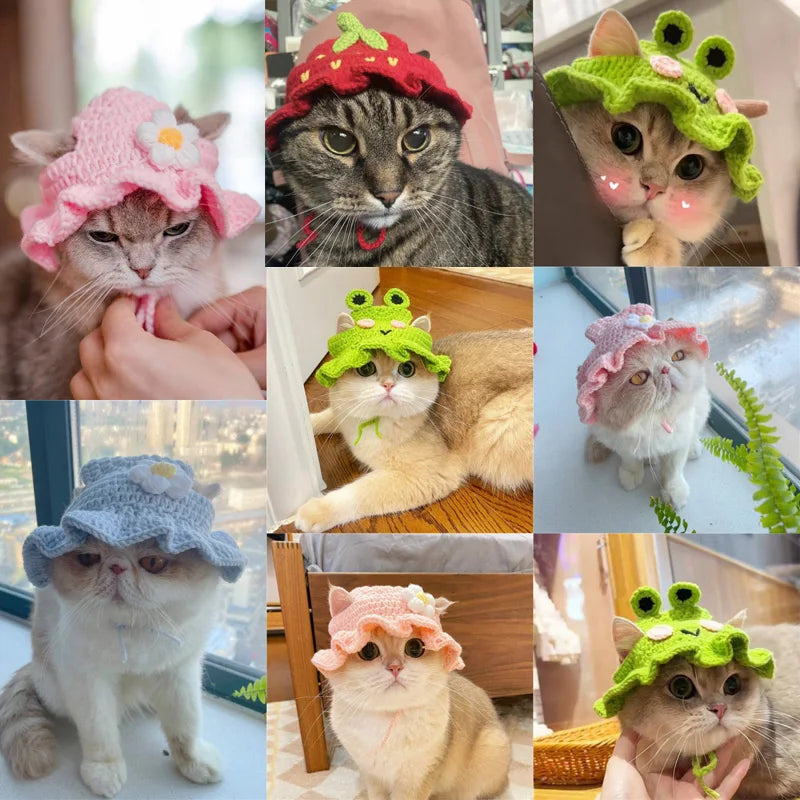 Cute Pet Beanie for Cats & Small Dogs – Winter Hat for Photos & Parties