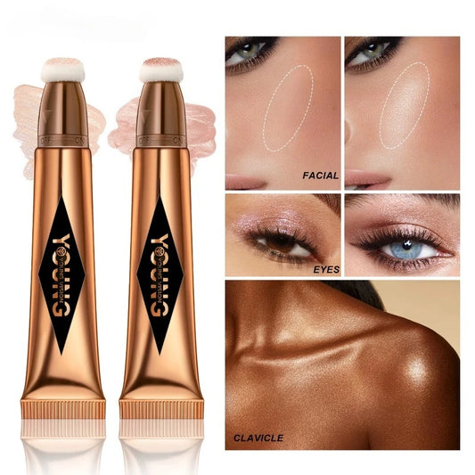 Blush Liquide Multifonction — Pour Visage, Contour et Highlighter, Stick Ombre à Paupières, Durable et Waterproof, Texture Crémeuse et Soie, Tout-en-Un