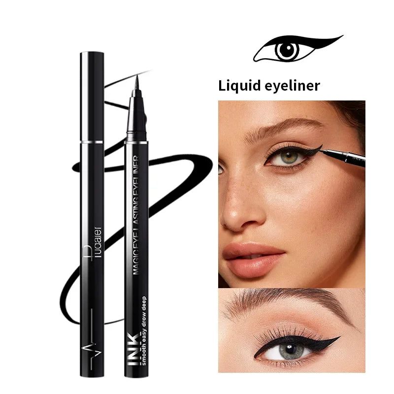 Crayon pour les yeux Super fin, magique, durable, imperméable, séchage rapide, cosmétiques, séchage rapide, stylo Eyeliner mince et élargi