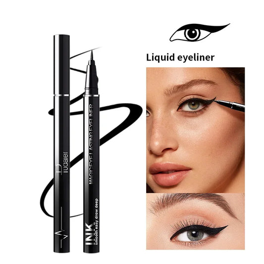 Crayon pour les yeux Super fin, magique, durable, imperméable, séchage rapide, cosmétiques, séchage rapide, stylo Eyeliner mince et élargi
