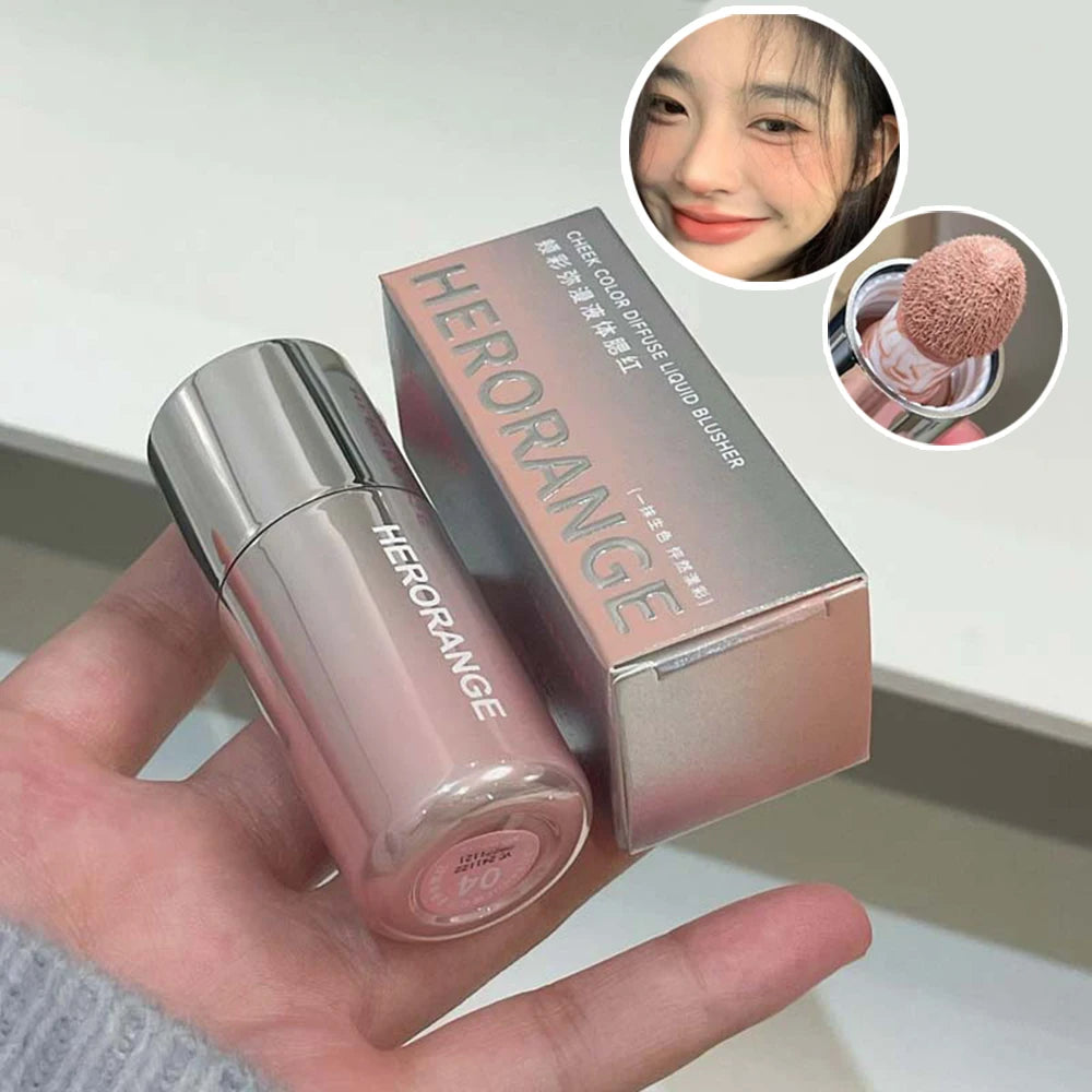 Blush Liquide— Améliore le Teint Naturel, Fini Mat à Faible Saturation, Multi-Usage pour Joues et Visage