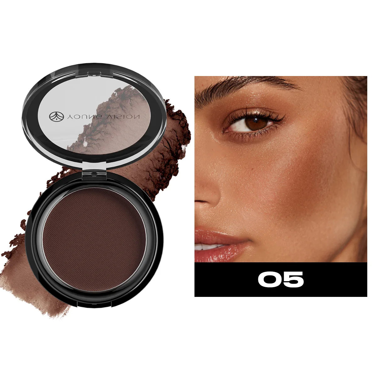 Bronzer mat soyeux – Poudre de contour longue tenue pour maquillage, effet 3D pour sculpter le visage – Correcteur pour contour profond et ombre du nez, palette de maquillage