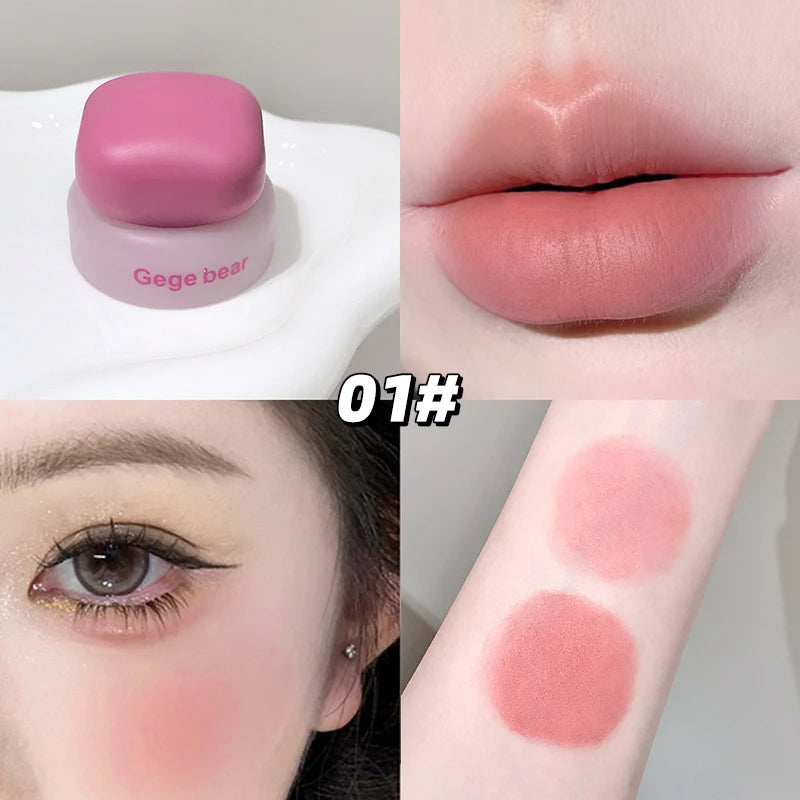 Baume mousse lèvres et joues – Blush et teinte à lèvres matte style coréen, polyvalent – S’accorde avec toutes les carnations