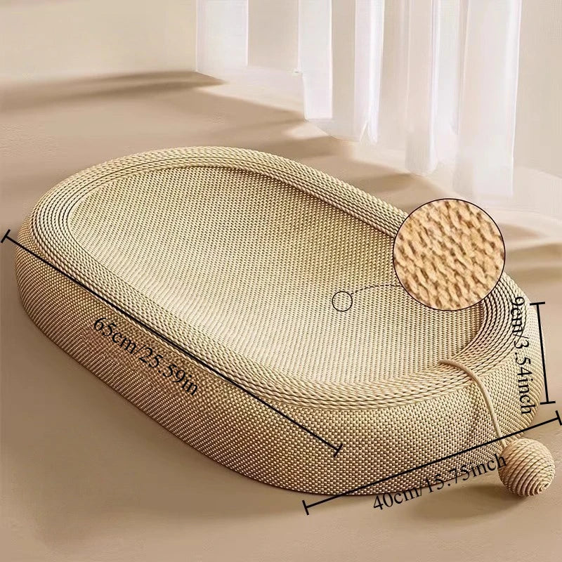 Large Cat Scratching Post with Ball – Jute Scratcher & Resting Lounge