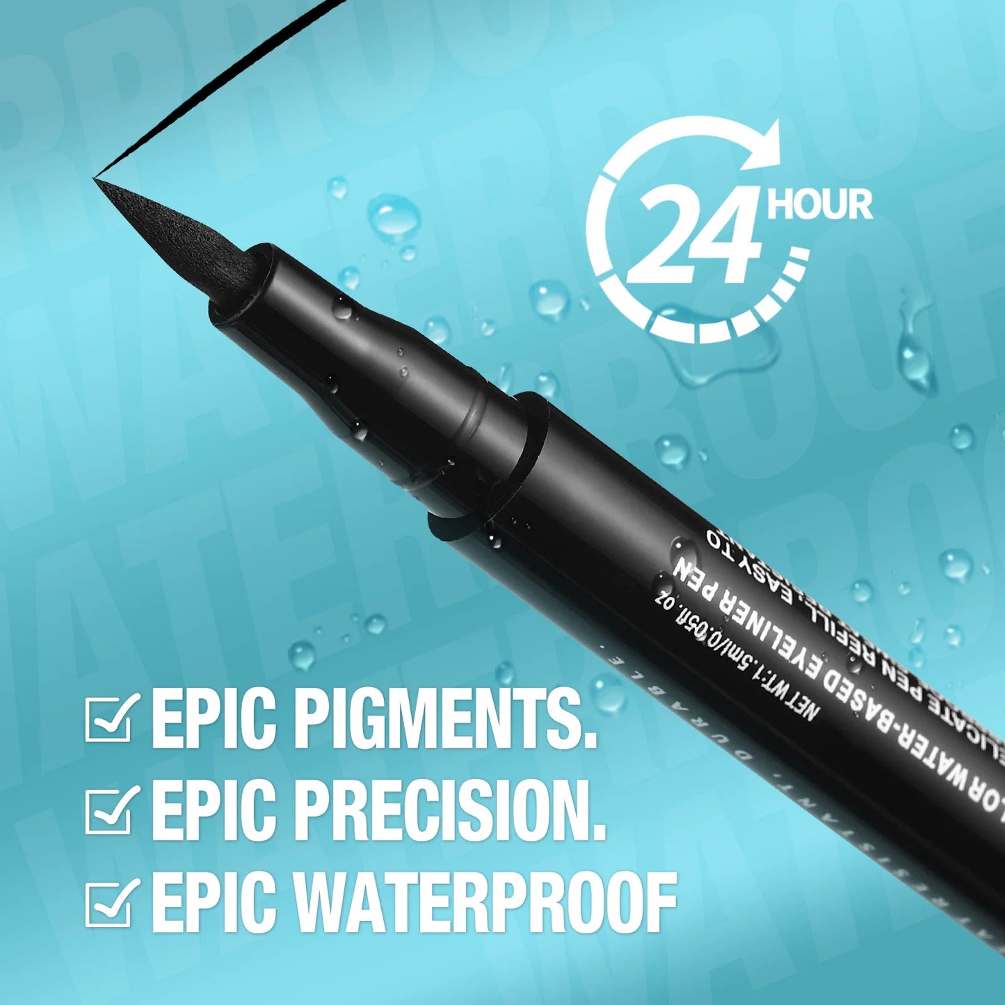 Eyeliner Stylo 1 pc — waterproof, séchage rapide, résistant à l’huile et anti-bavures, longue tenue, ultra-fin