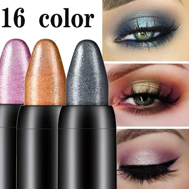 **« Crayon fard à paupières Bling 16 couleurs – Pailleté, nacré et effet soie »**