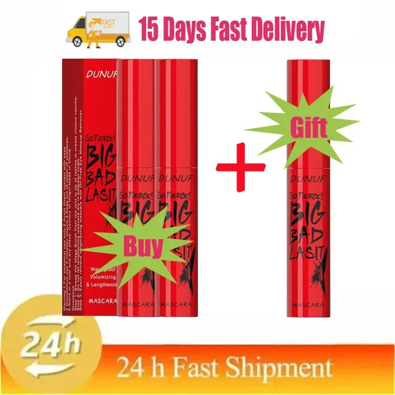 Mascara waterproof allongeant cils noirs soyeux longue tenue extensions maquillage coréen