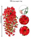 Artificial Morning Glory Flower Vine – Decorative Hanging Floral Garland