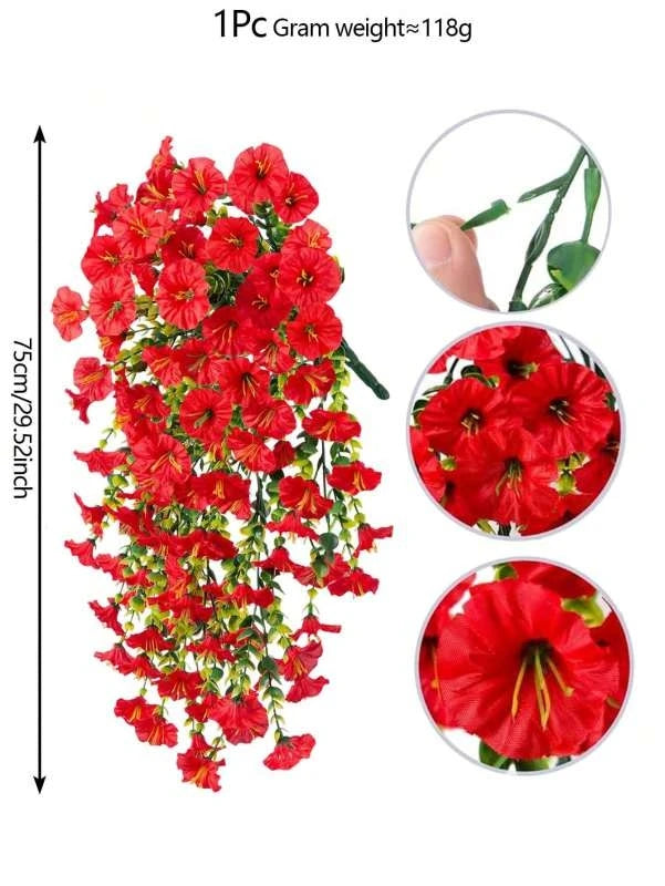 Artificial Morning Glory Flower Vine – Decorative Hanging Floral Garland