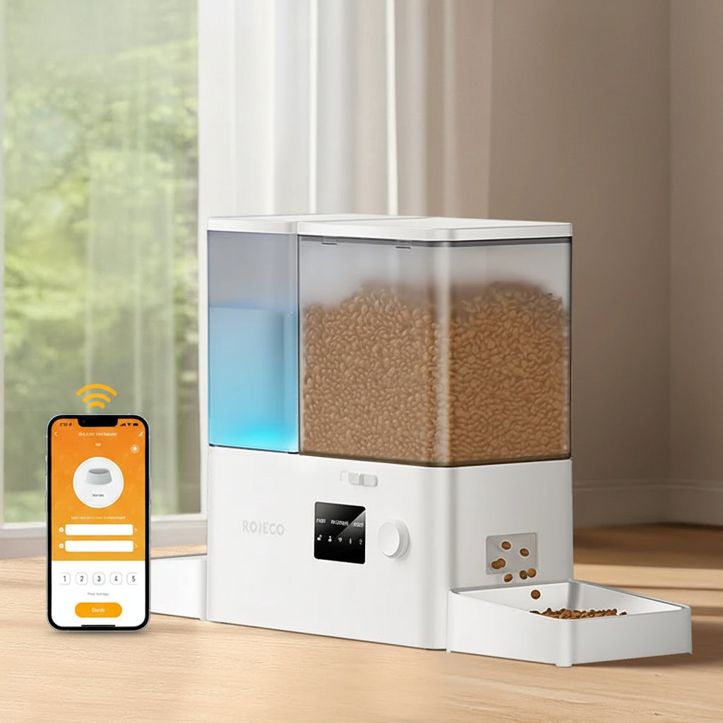 8.5L Smart Automatic Pet Feeder & Gravity Water Dispenser – Wi-Fi Food Station
