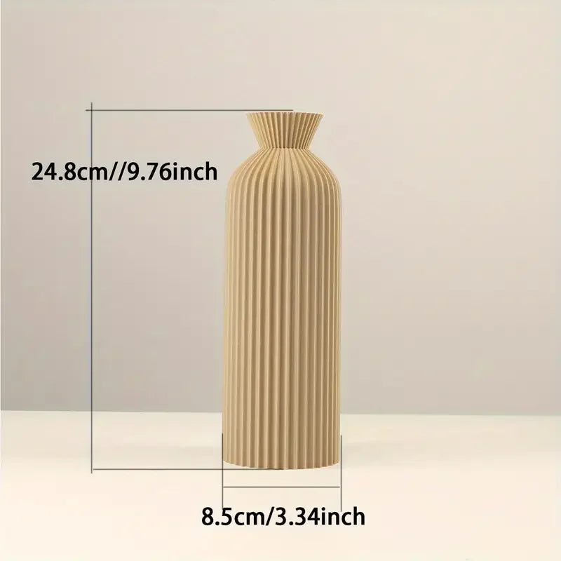Elegant Black Decorative Vase – Boho Chic Flower Vase for Home & Office Decor