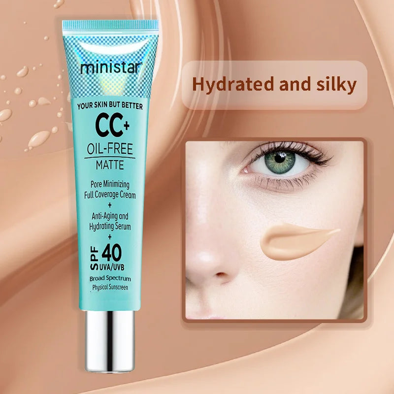 CC Cream – Fond de teint hydratant, correcteur, éclaircissant, contrôle du sébum et waterproof