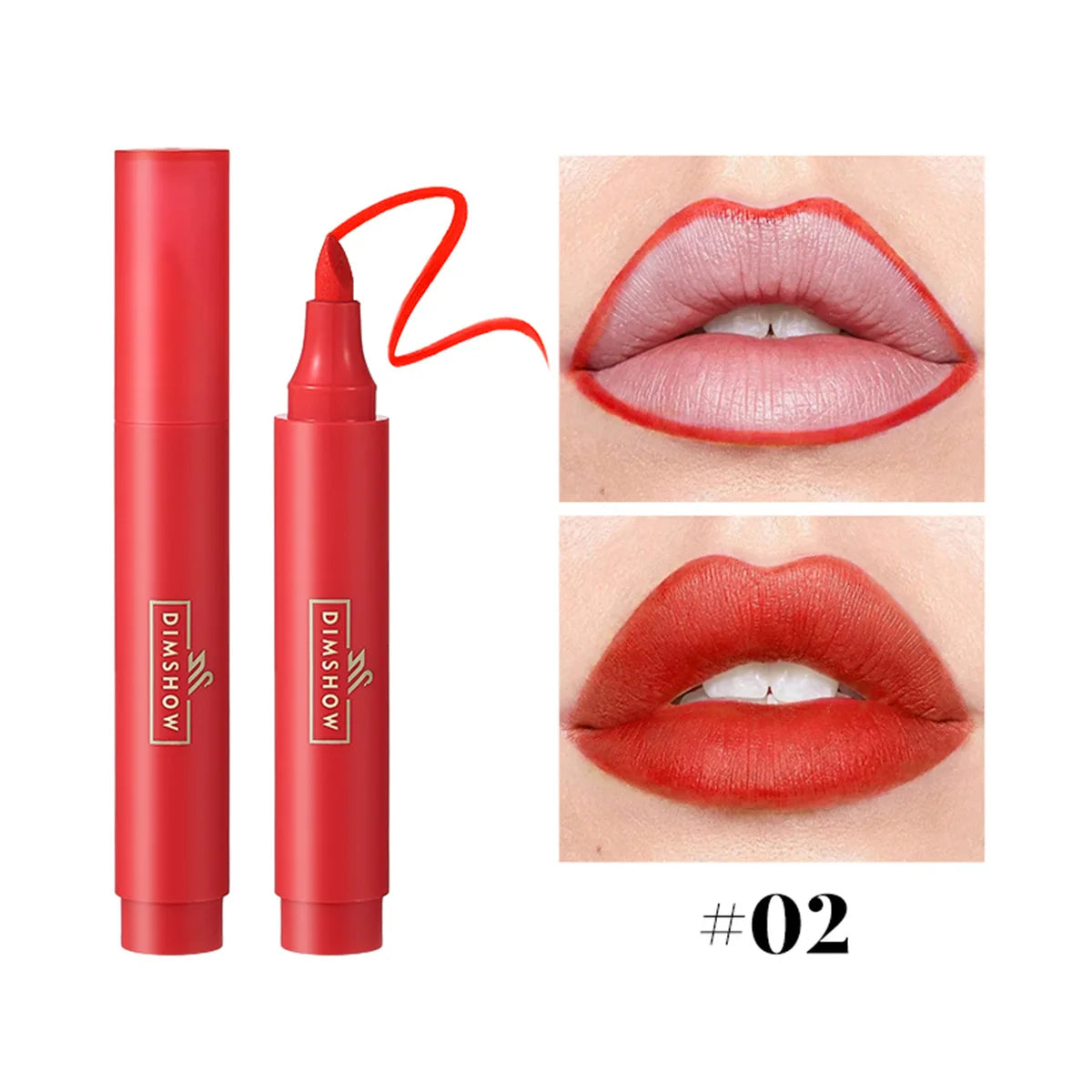 Crayon Marqueur à Lèvres – Teinte Liquide, Waterproof, Longue Tenue, Hydratant, Anti-Tache, Fini Mat, Maquillage des Lèvres