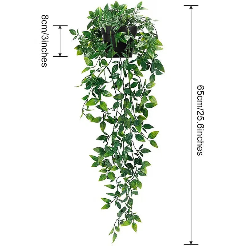 4PCS Artificial Hanging Greenery Set – Realistic Ivy Vine Décor