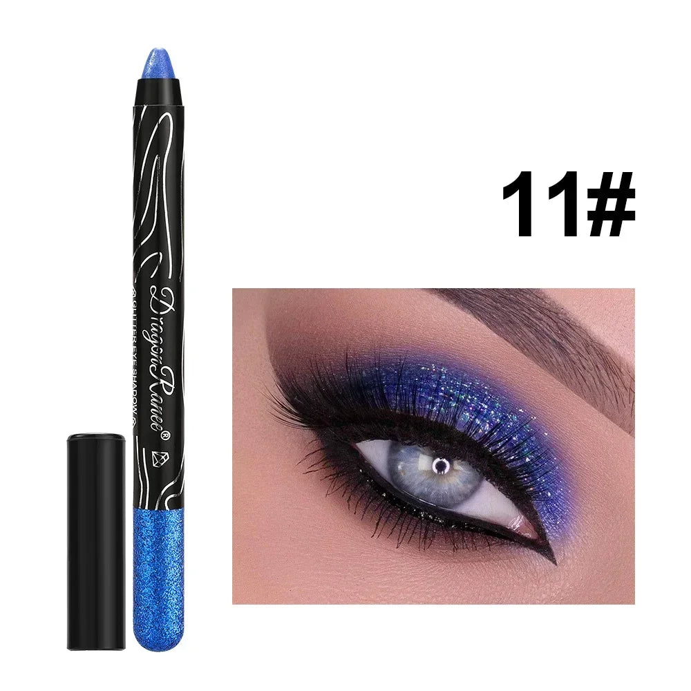 Crayon fard à paupières métallique violet, pailleté, liner soyeux, illuminateur, longue tenue, sticks or et bleu, crème maquillage yeux