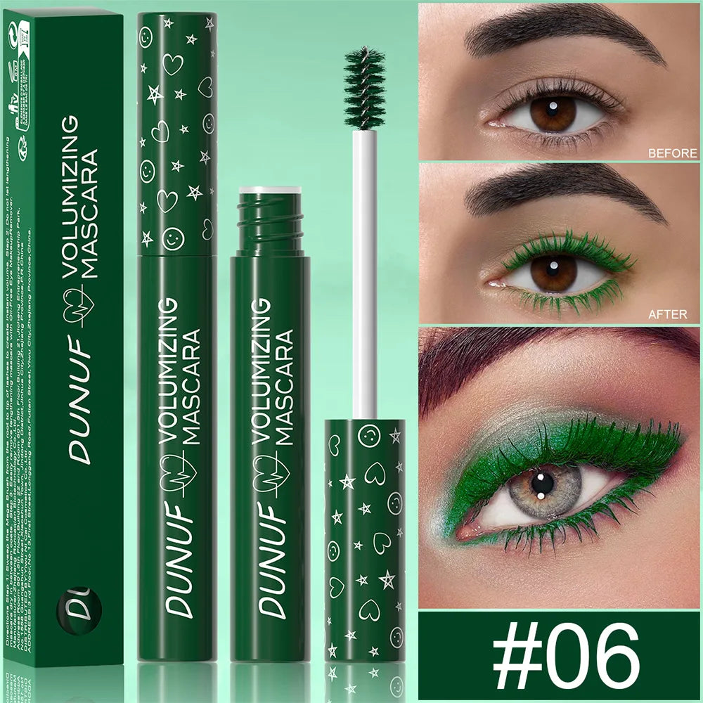 Mascara coloré  longue tenue waterproof dense, fin et recourbant anti-bavure et anti-agglomération cils naturels facile à appliquer