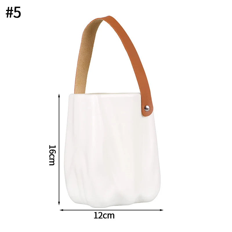 Modern White Decorative Vase – Minimalist Flower Vase for Home & Table Decor