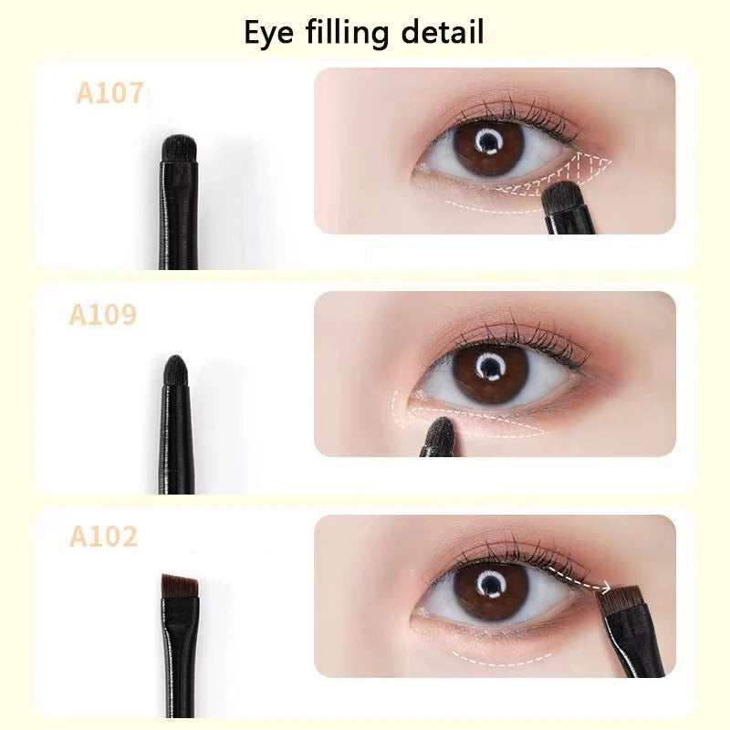 Ensemble de pinceaux de maquillage pour les yeux 6 pièces: pinceau professionnel pour fard à paupières à contour doux, petits pinceaux de maquillage pour les yeux pour le maquillage détaillé des yeux, la facia