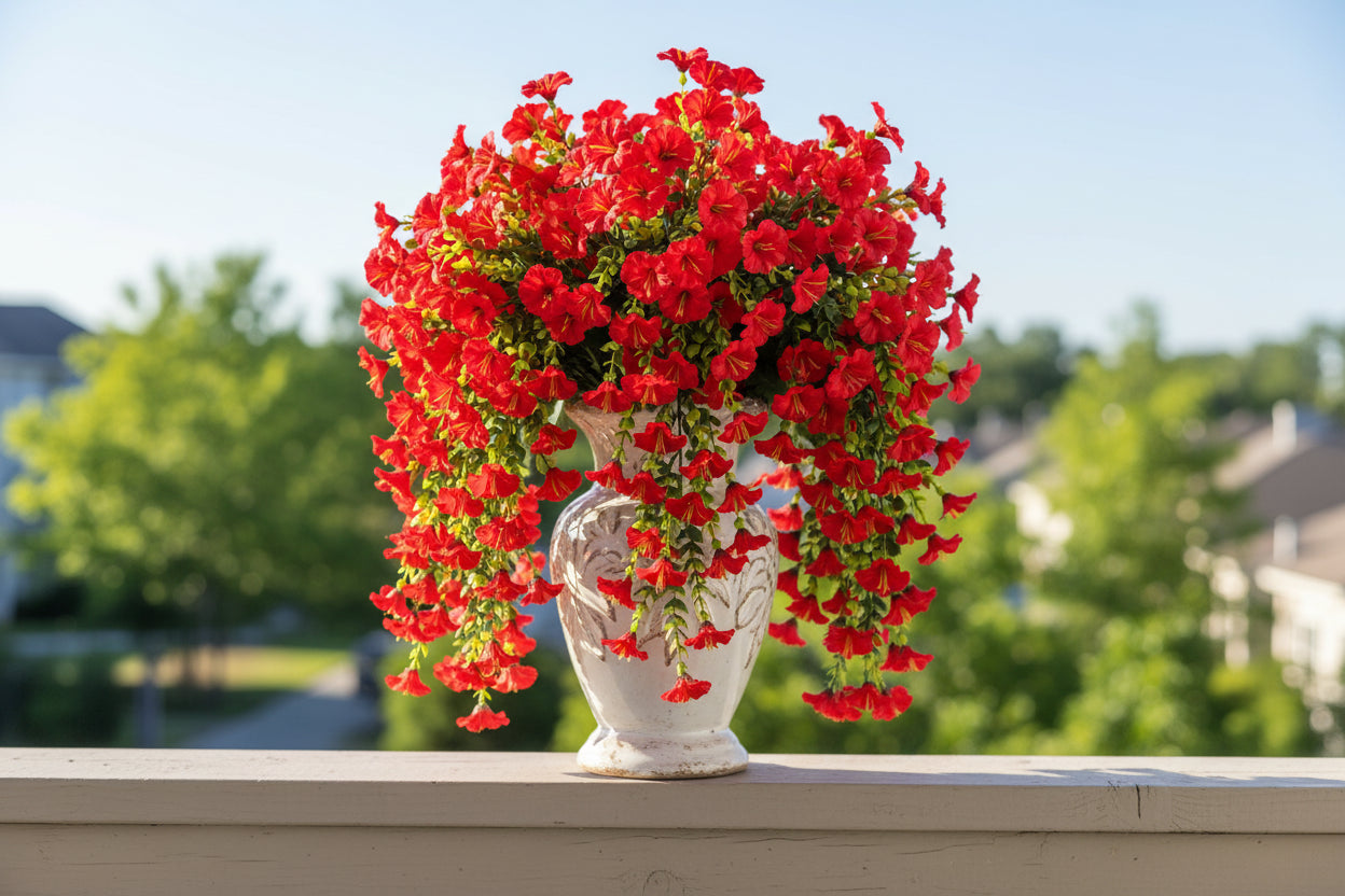Artificial Morning Glory Flower Vine – Decorative Hanging Floral Garland