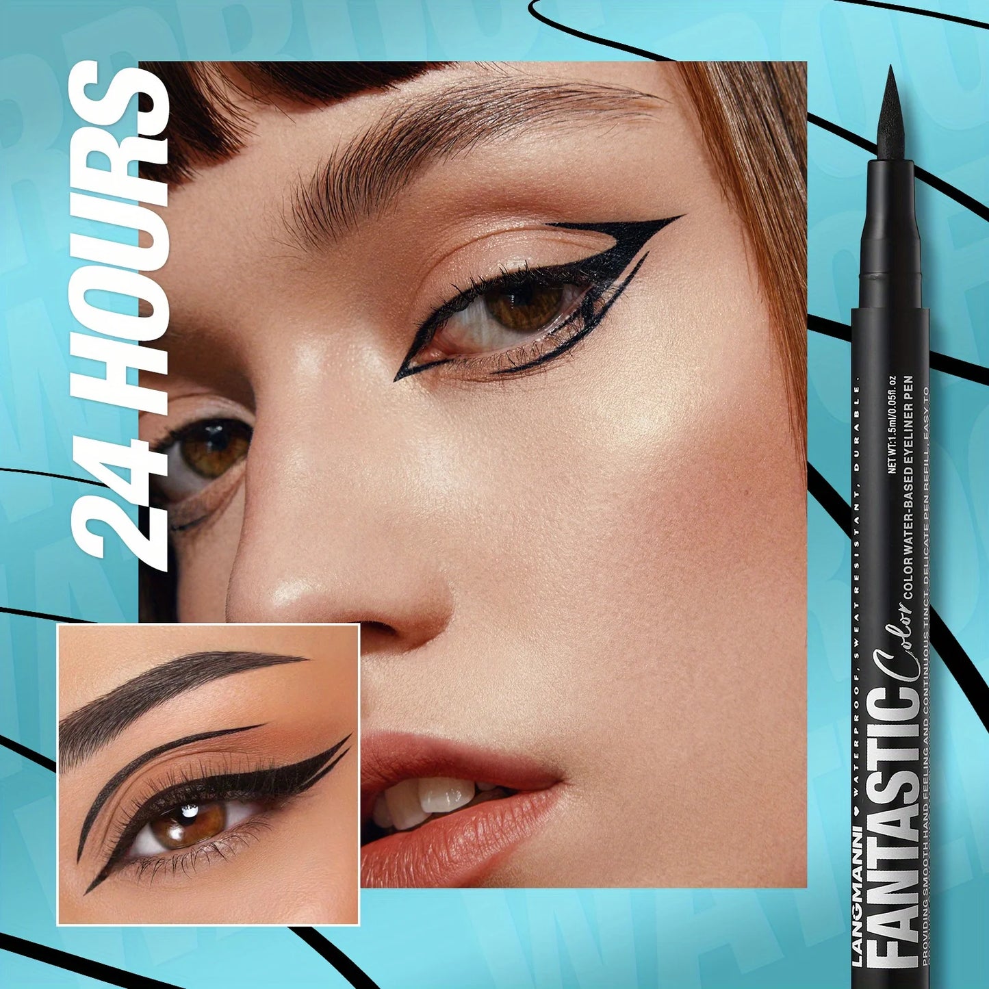 Eyeliner Stylo 1 pc — waterproof, séchage rapide, résistant à l’huile et anti-bavures, longue tenue, ultra-fin