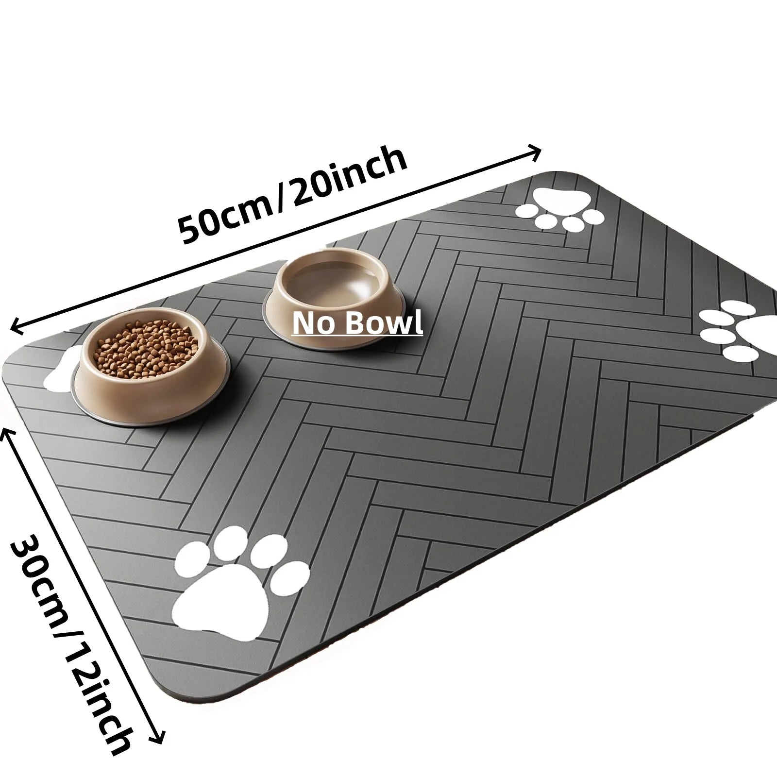 Absorbent Pet Feeding Mat – Waterproof Food & Water Bowl Placemat