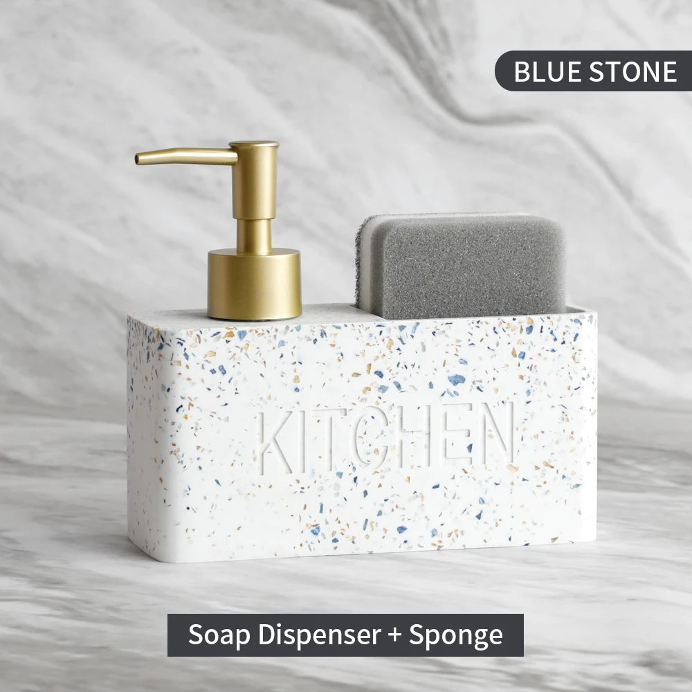 Modern Kitchen Soap Dispenser Set – Sponge & Brush Organizer