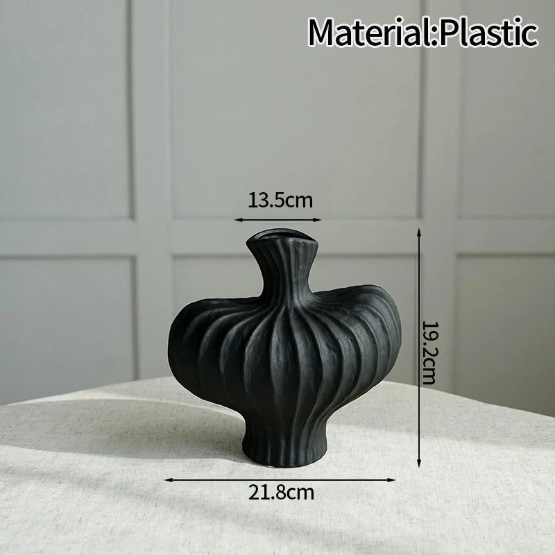 Modern White Decorative Vase – Minimalist Flower Vase for Home & Table Decor