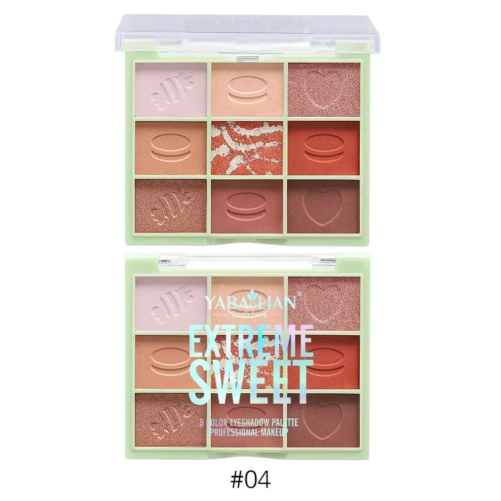 Palette fards à paupières 6/9 couleurs, nacré, mat et pailleté, longue tenue, scintillant, maquillage yeux