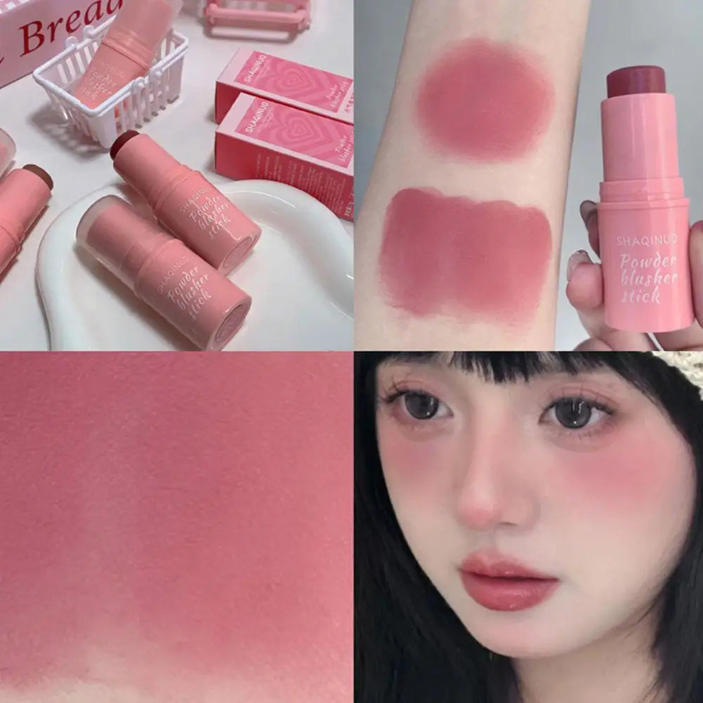 Blush Stick 3 Couleurs Waterproof — Pour Contouring, Joues Rouges, Texture Lisse, Longue Tenue, Illumine le Teint, Maquillage Blush