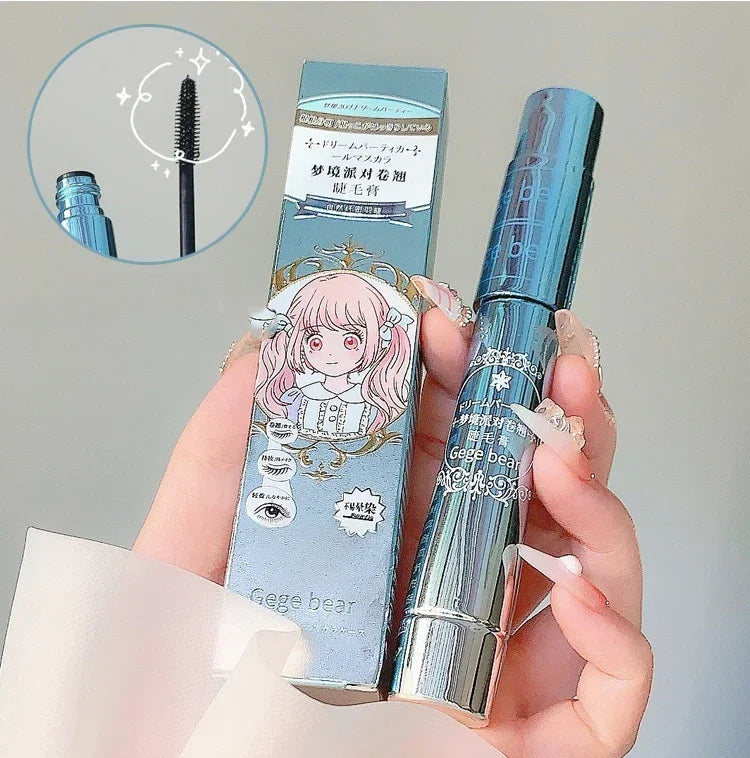 Mascara fibres de soie waterproof allongeant et recourbant cils noirs longue tenue