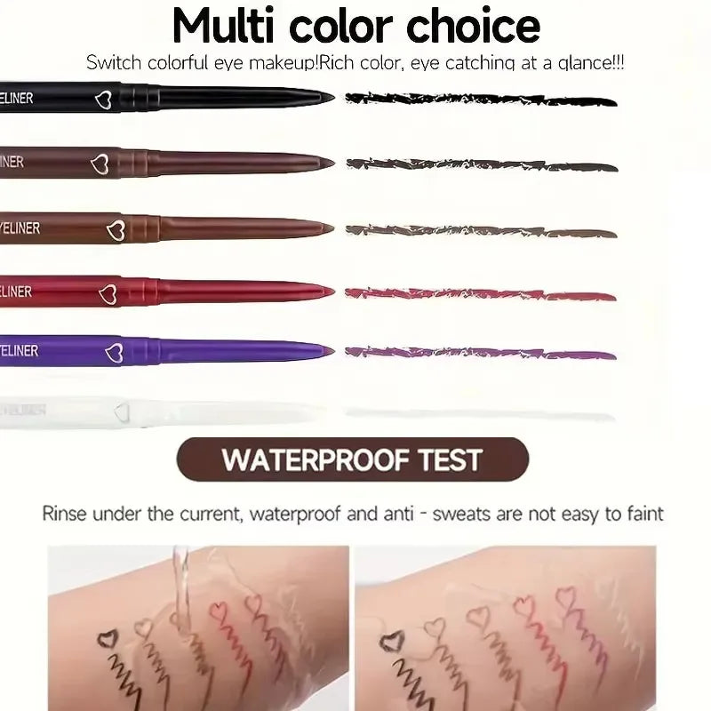 Stylo Eyeliner Marron Lisse – Ultra-Fin, Mat, Étanche, Stylo Silkworm Doux, Facile à Porter, Séchage Rapide, Maquillage des Yeux