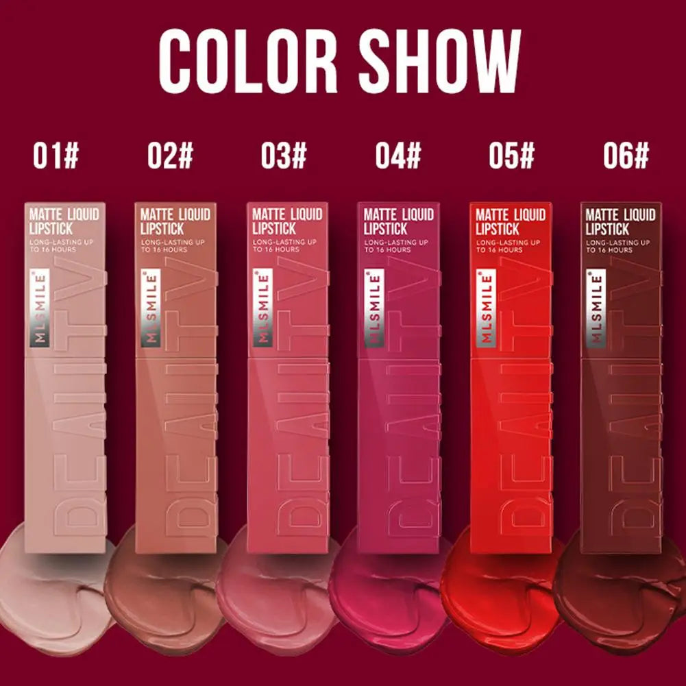 « 6 rouges à lèvres liquides mats nude – Longue tenue, velours et non‑collants »