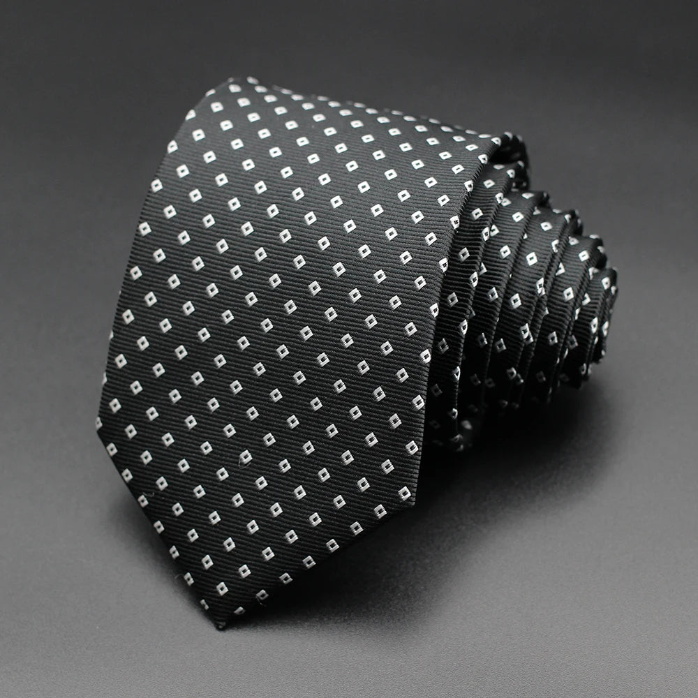 Cravate Homme Fantaisie – Motifs Floraux et Pois en Bleu, Rouge et Jaune, pour Affaires, Mariage et Cadeau Formelle