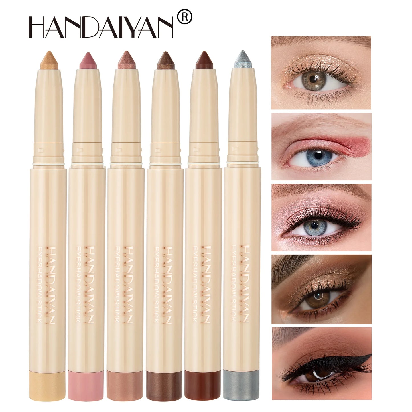 Crayon yeux dual-use – eyeliner et fard à paupières, mat, naturel, adapté pour maquillage de nuit ou clubbing, pointe ajustable