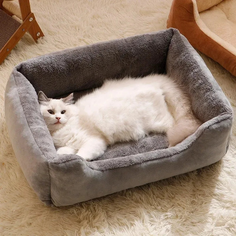 Cozy Plush Pet Bed – Warm Cushion House for Cats & Small Dogs